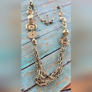 Rare Chicos Gold Tone Statement Necklace